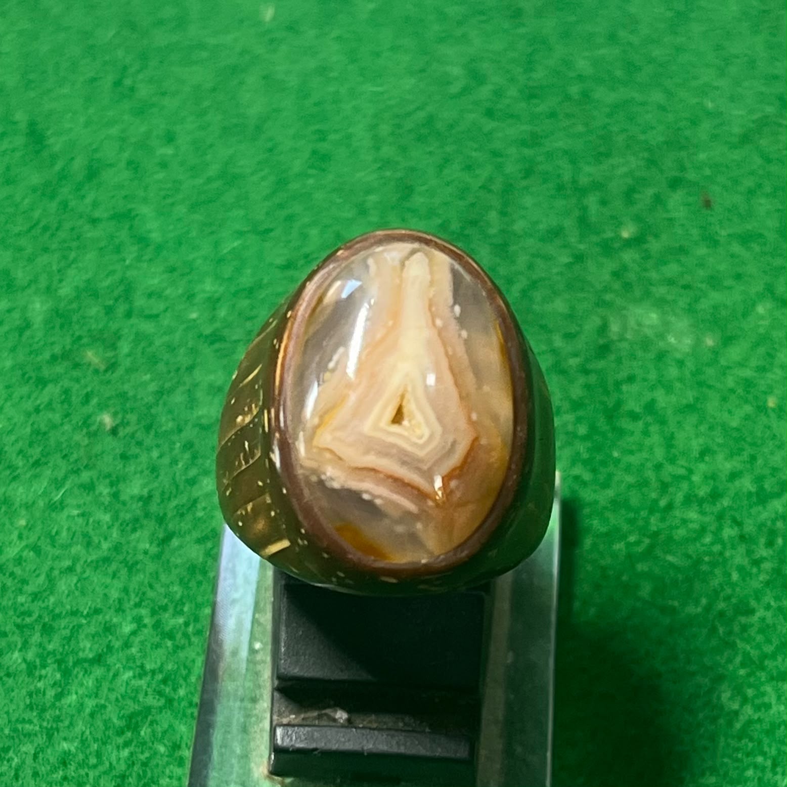 Akik Sulaiman Motif Ring Batok Kelapa