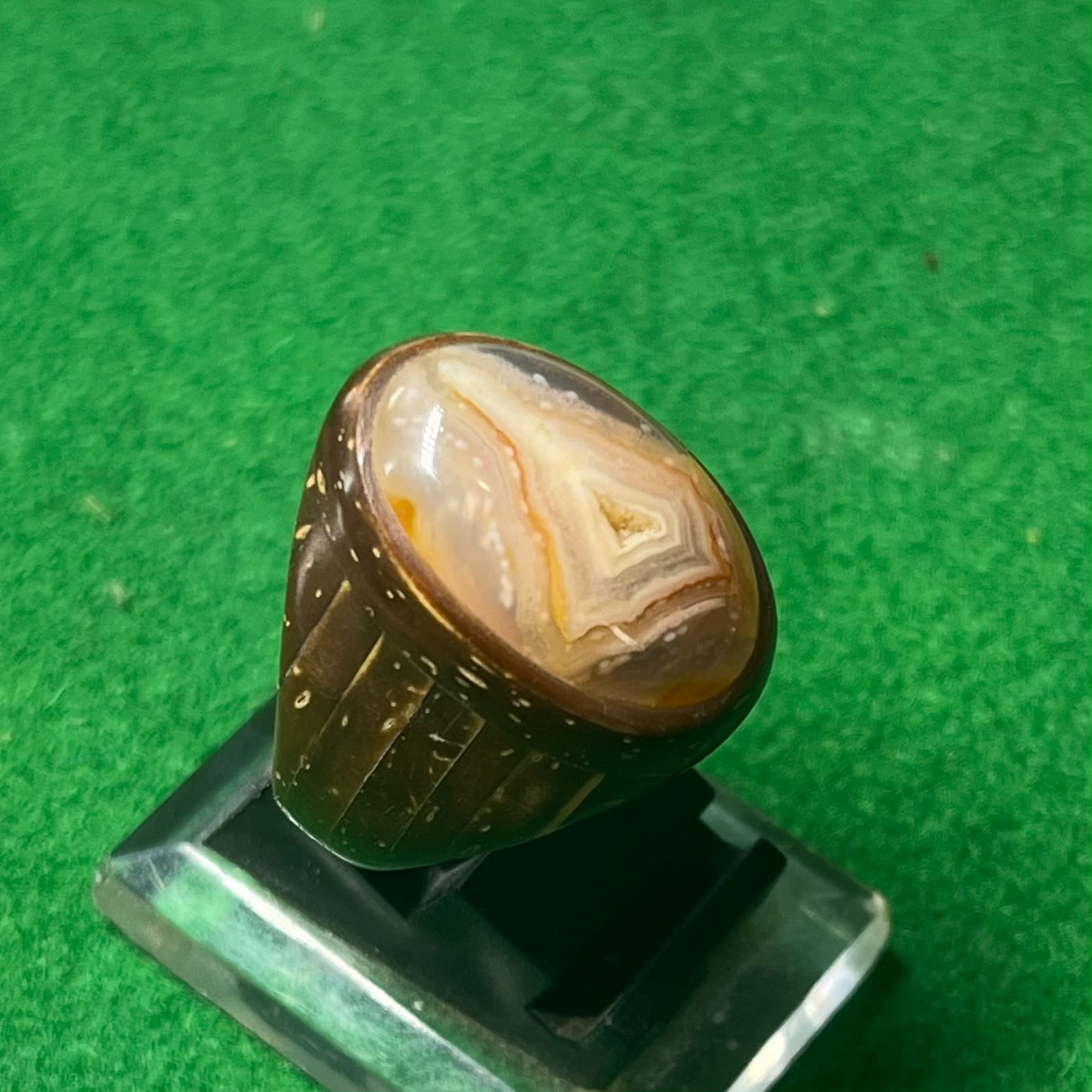 Akik Sulaiman Motif Ring Batok Kelapa