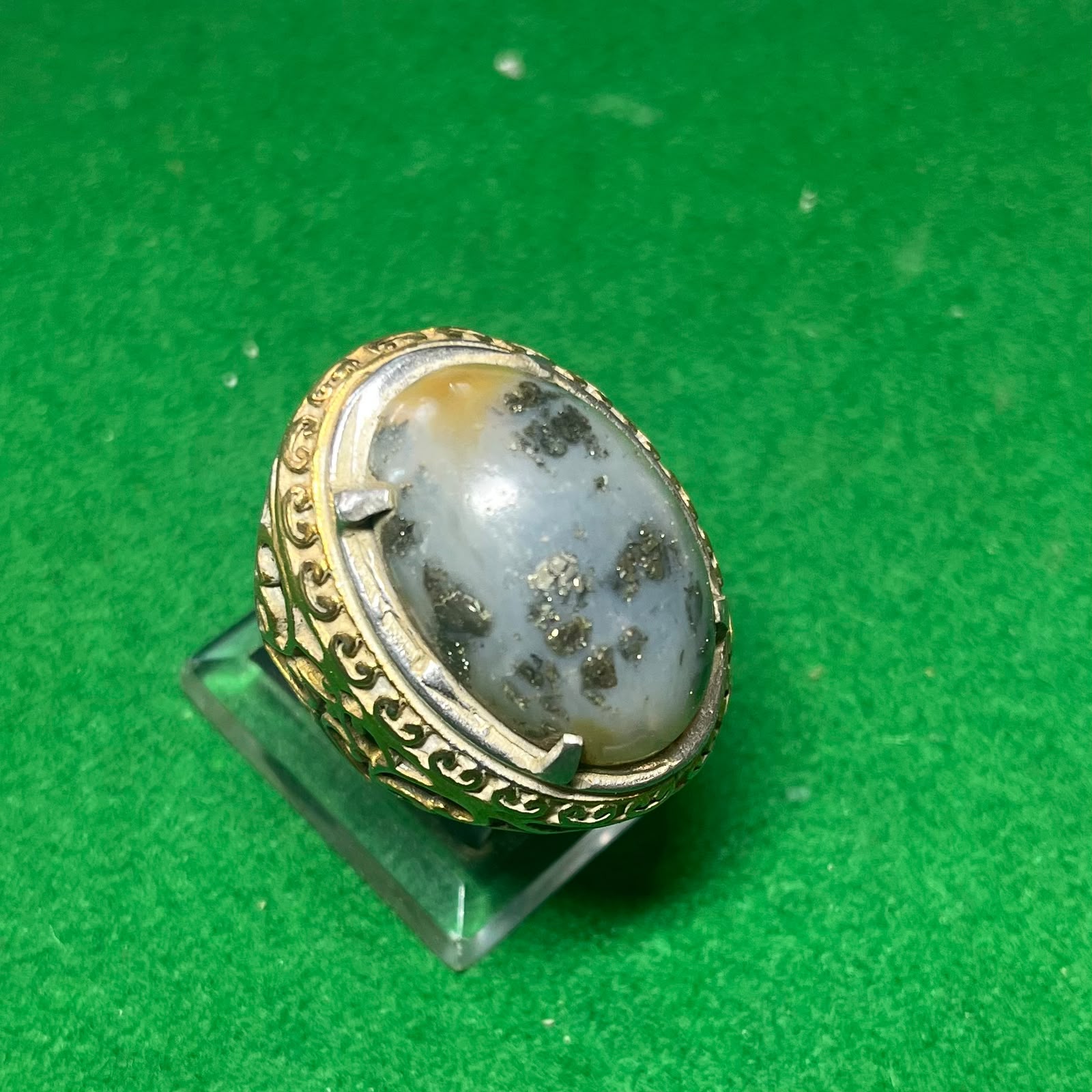Batu Akik Badar Perak - Pyrite Agate