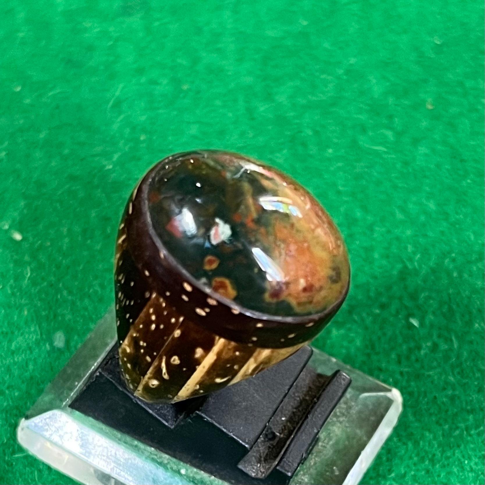 Batu Akik Klawing Ring Batok Kelapa