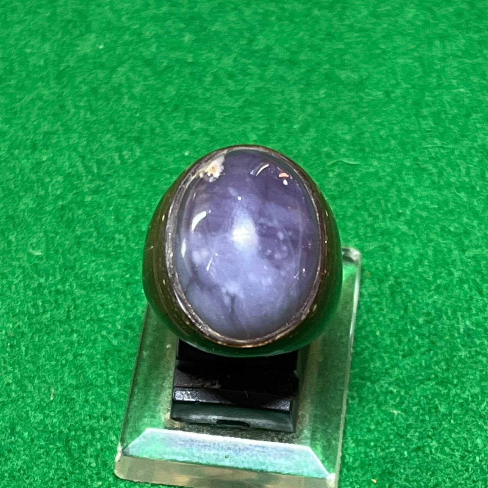 Batu Akik Lavender Ring Batok Kelapa