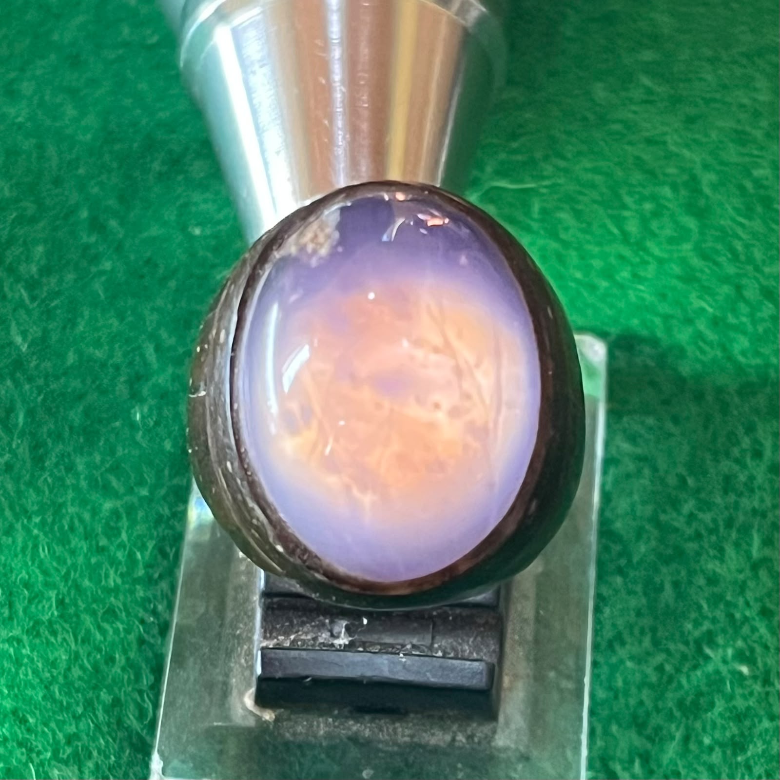 Batu Akik Lavender Ring Batok Kelapa