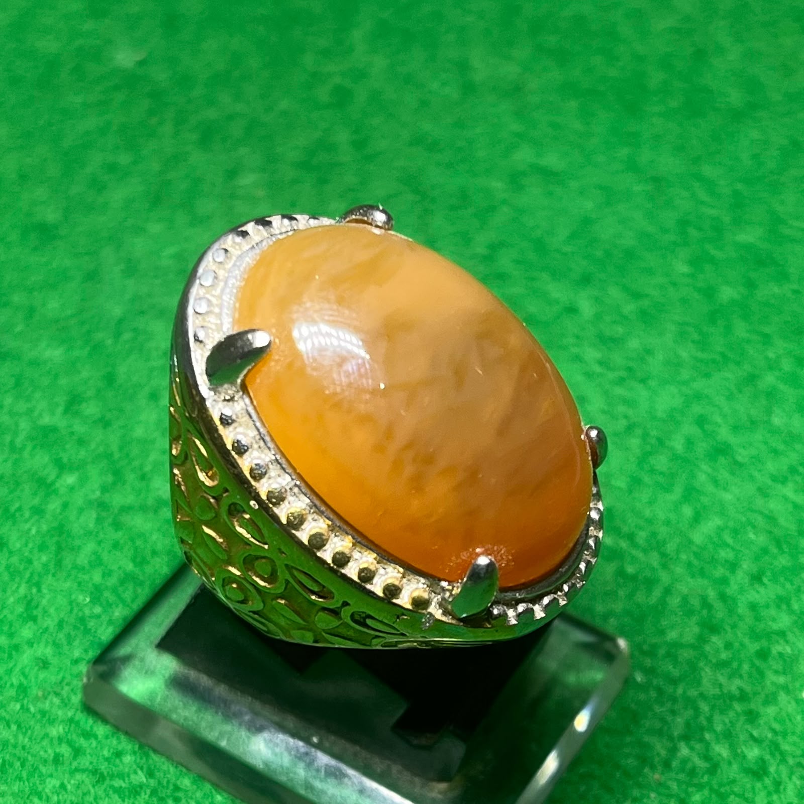 Batu Akik Madu Serat Alami