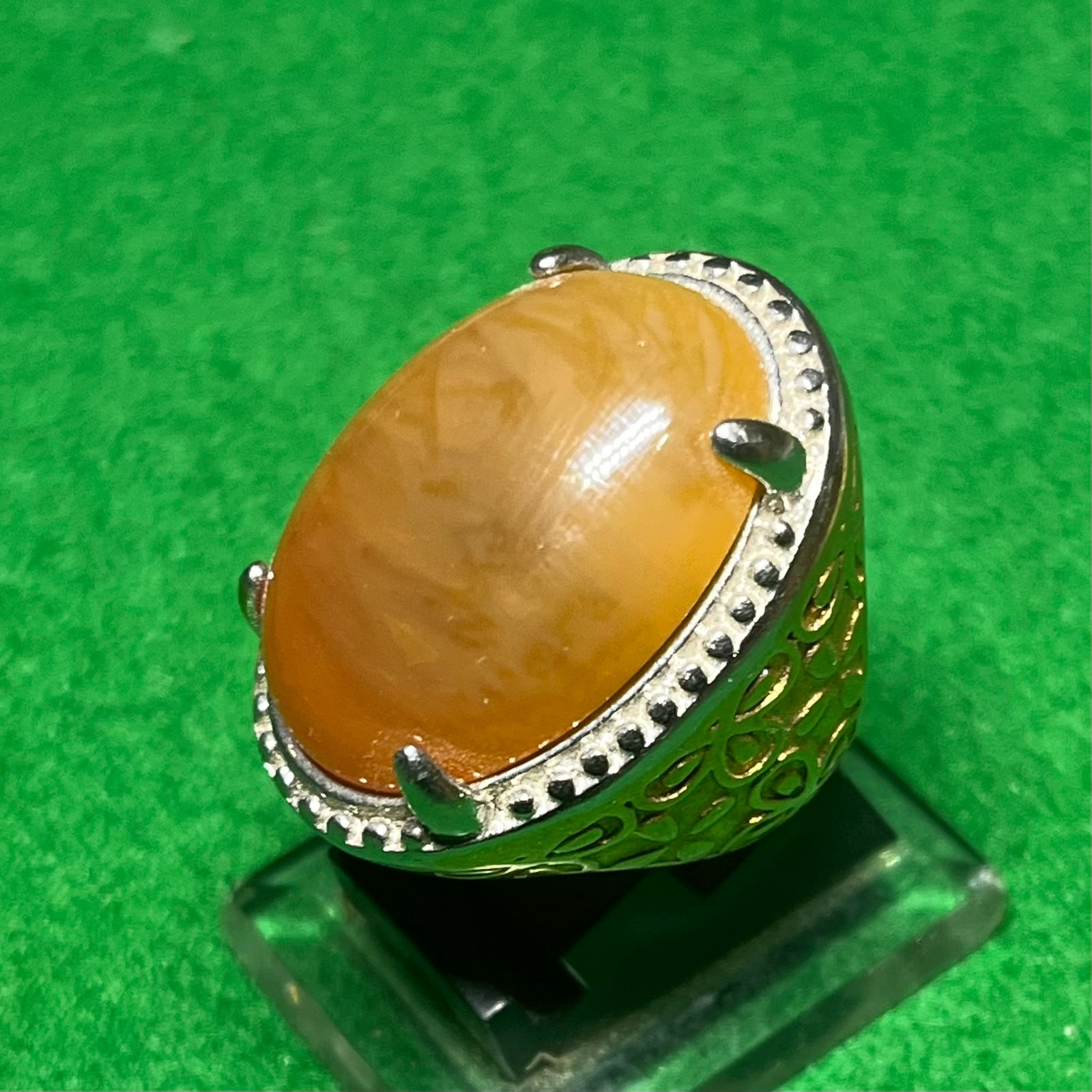 Batu Akik Madu Serat Alami