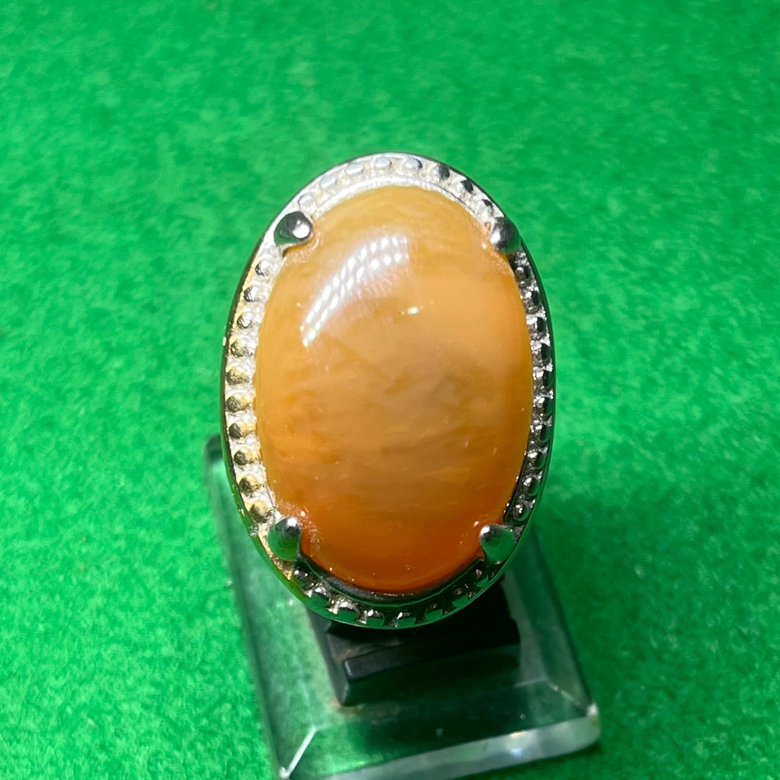 Batu Akik Madu Serat Alami