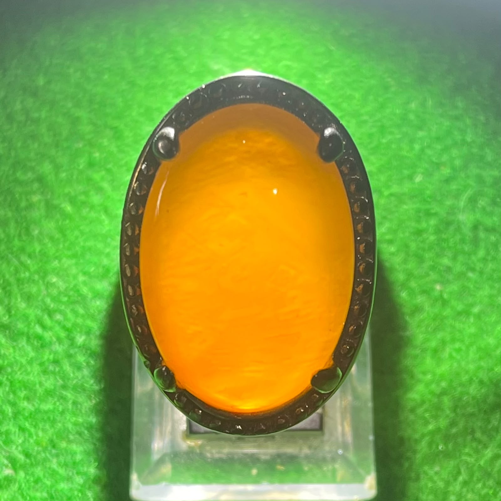 Batu Akik Madu Serat Alami