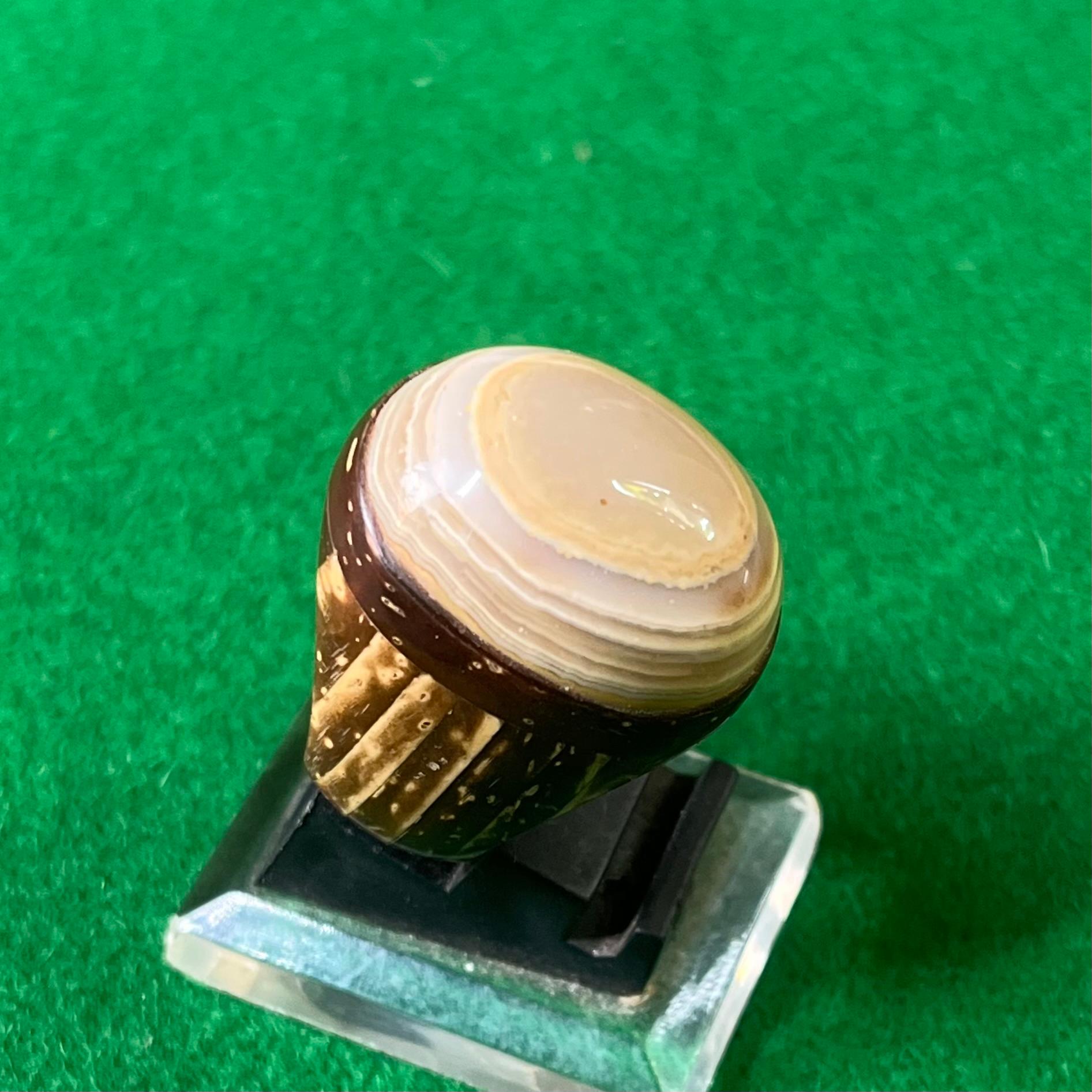 Batu Akik Puser Bumi Ring Batok Kelapa