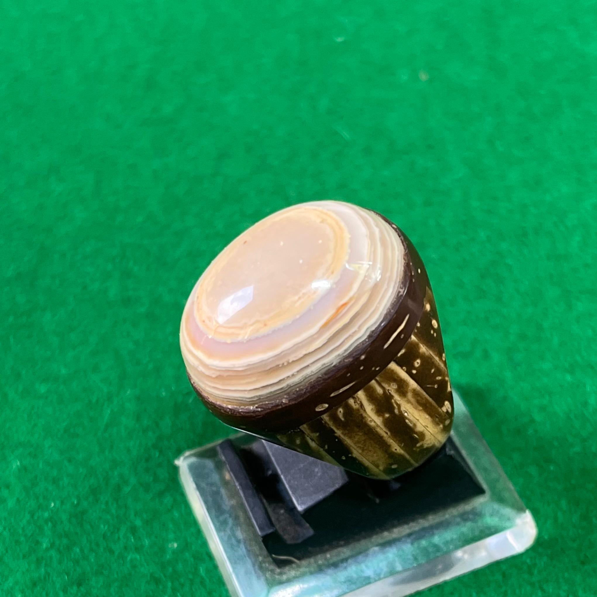 Batu Akik Puser Bumi Ring Batok Kelapa