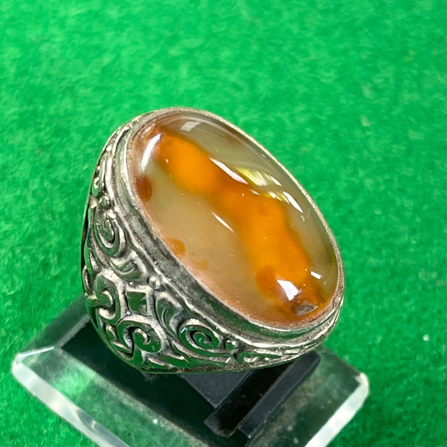 Batu Akik Sulaiman Motif Lidah Api
