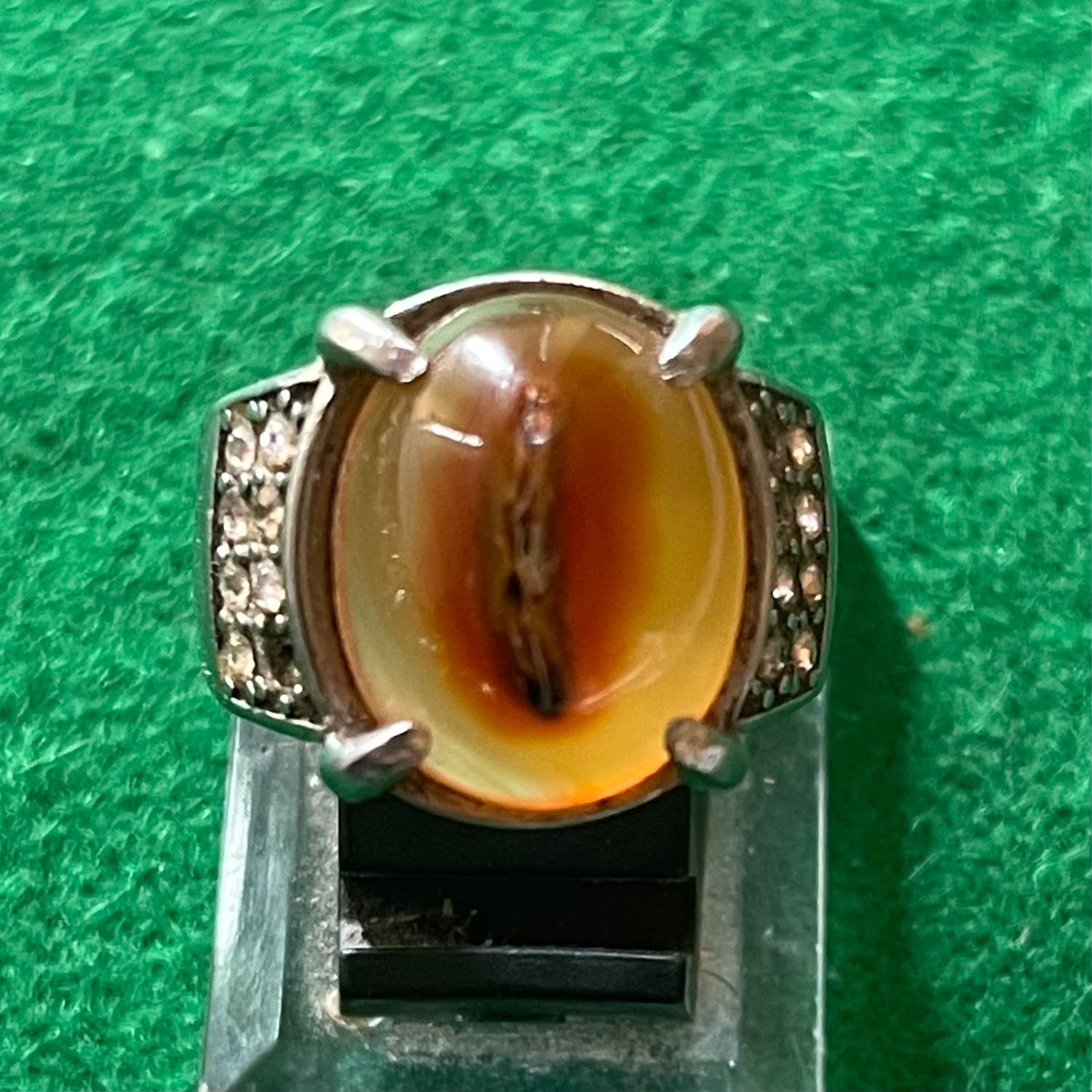 Batu Akik Sulaiman Motif Tongkat Kayu