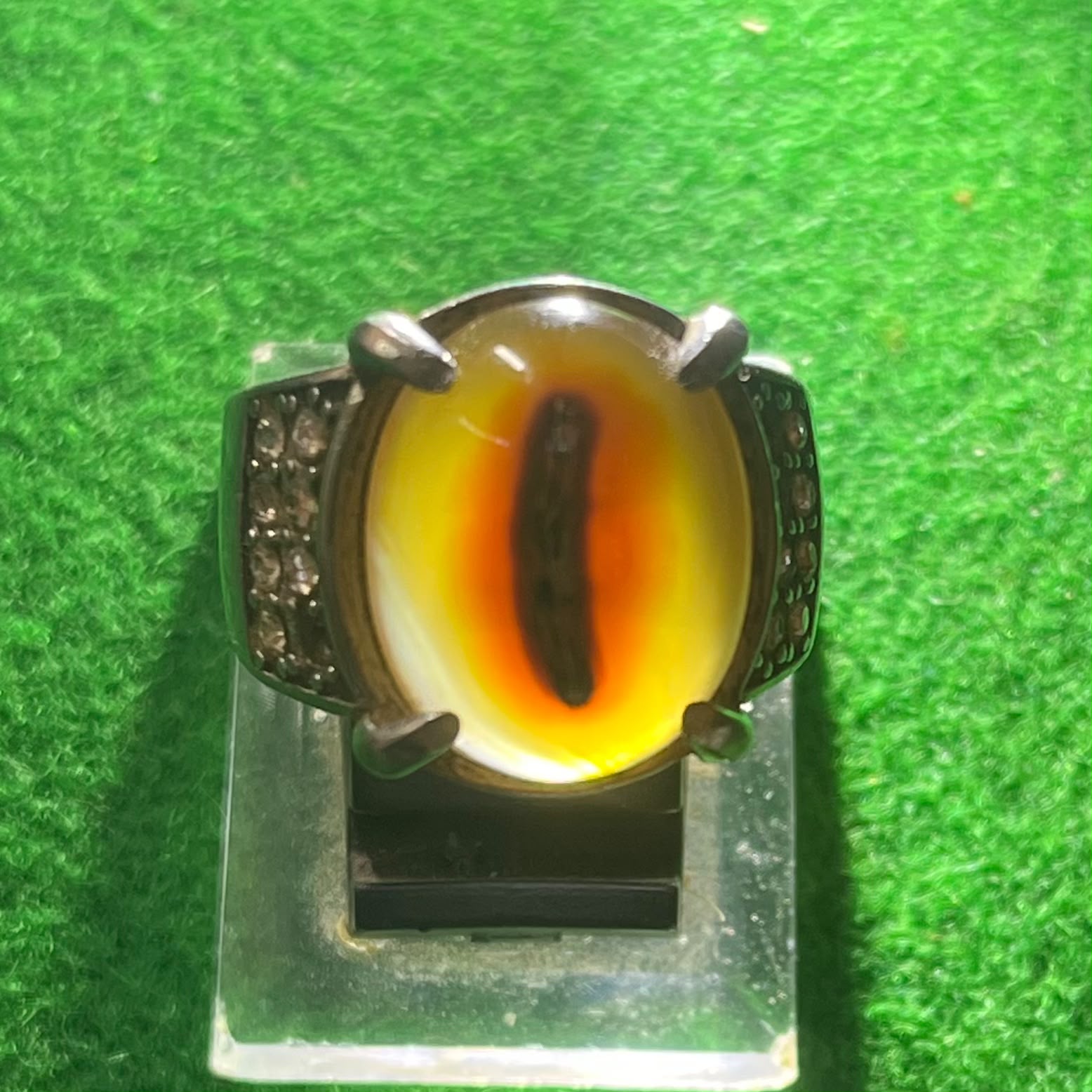 Batu Akik Sulaiman Motif Tongkat Kayu