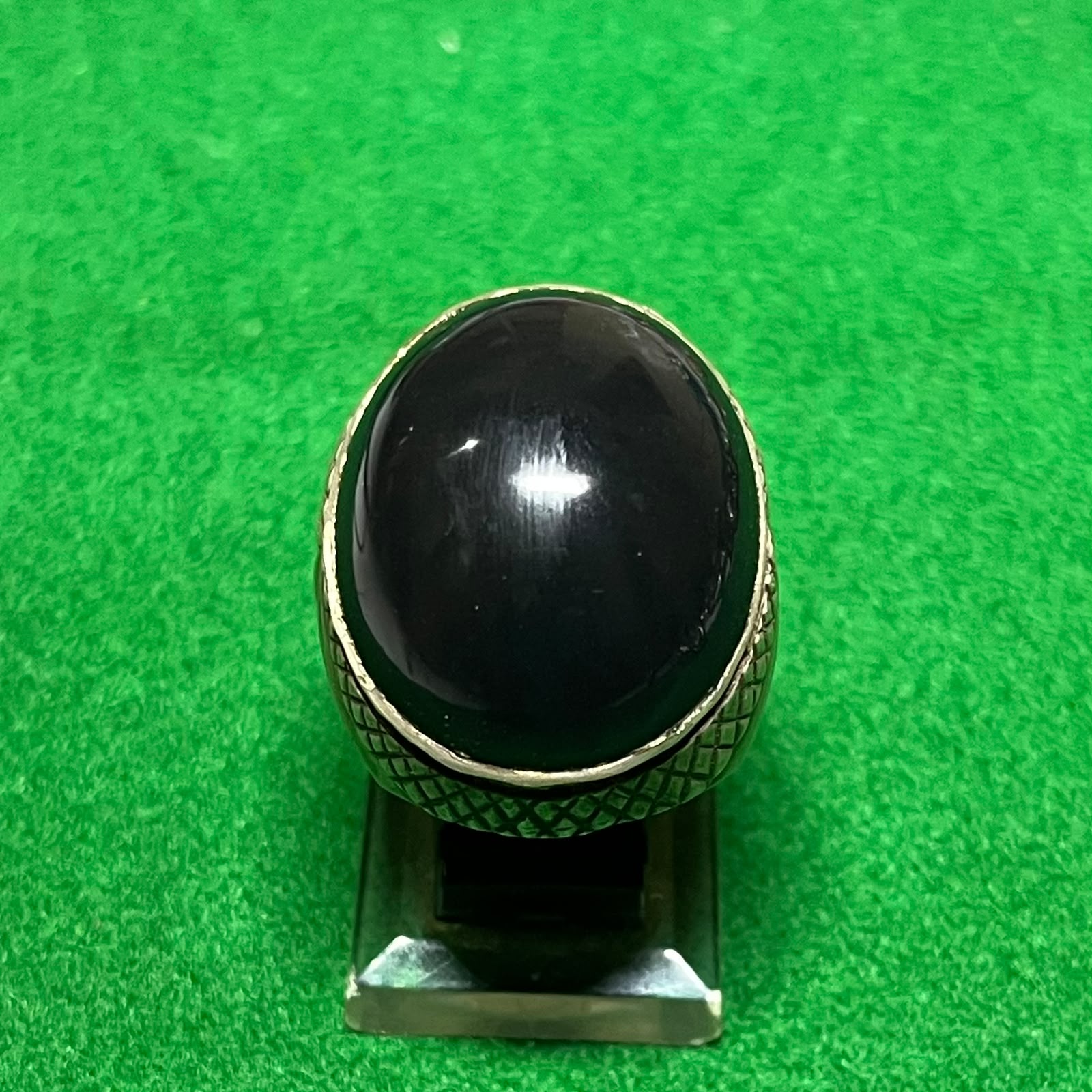 Batu Bacan Hitam Jumbo Ring Perak