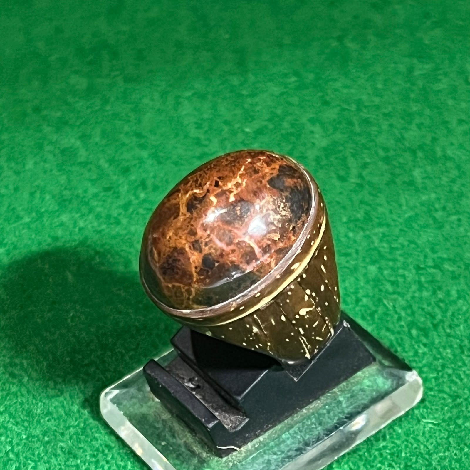 Batu Badar Besi Loreng Coklat Ring Batok Kelapa