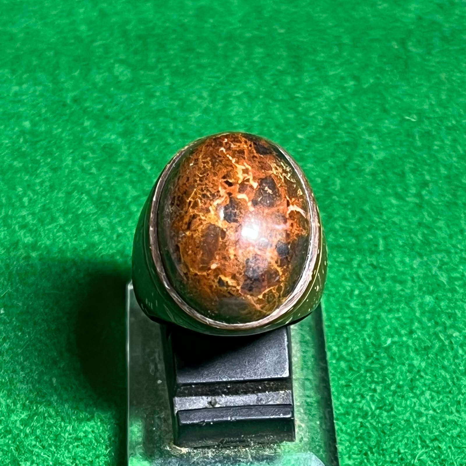 Batu Badar Besi Loreng Coklat Ring Batok Kelapa