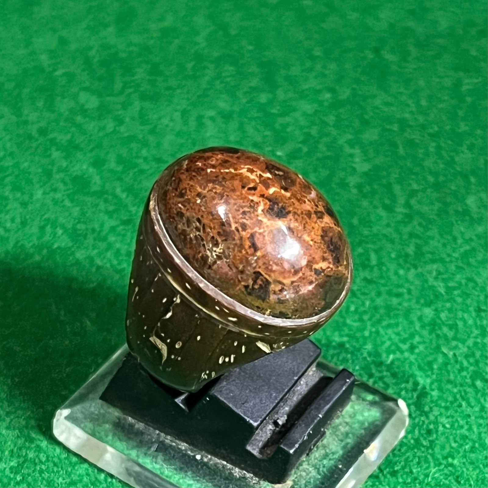 Batu Badar Besi Loreng Coklat Ring Batok Kelapa