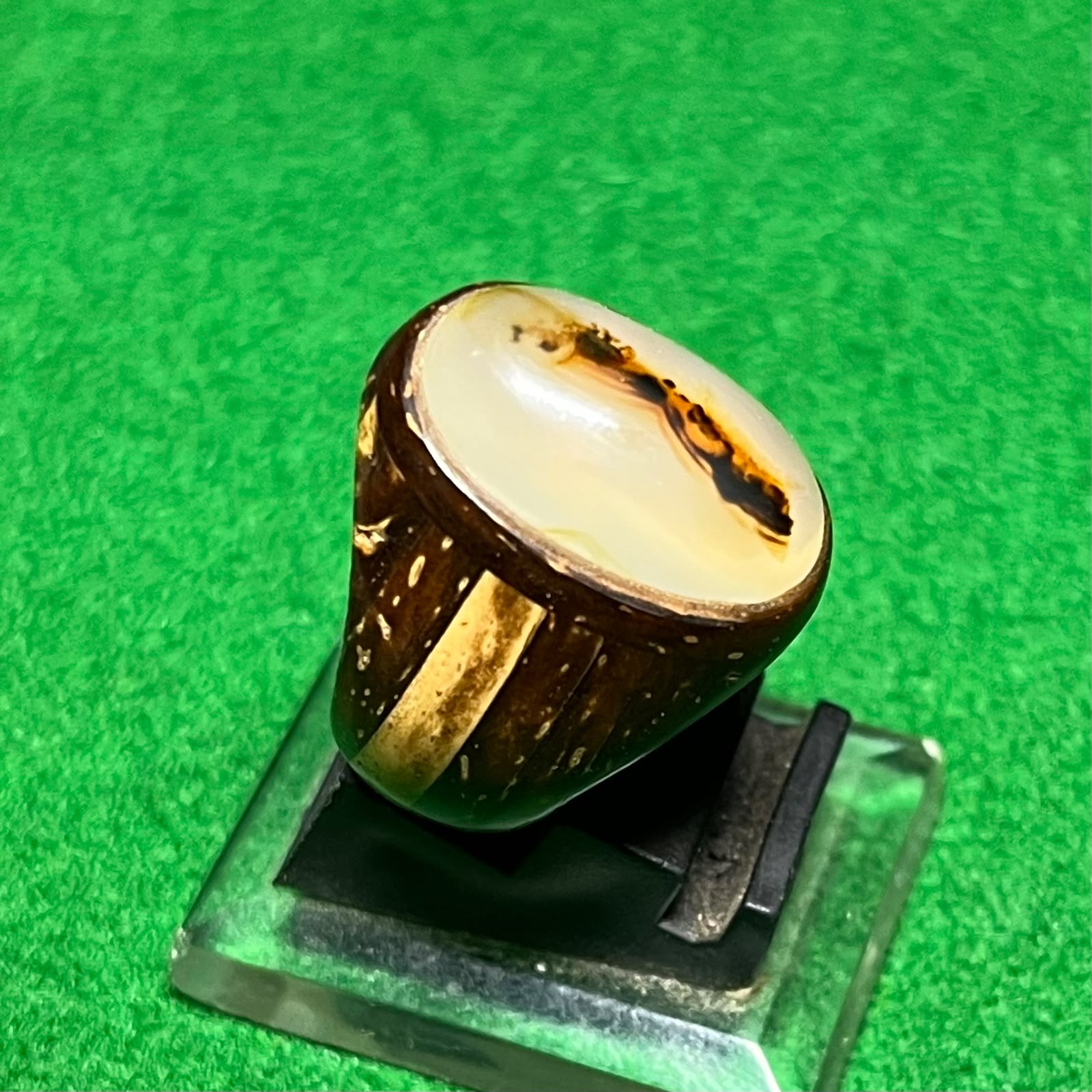 Batu Dendrit Motif Unik Ring Batok Kelapa