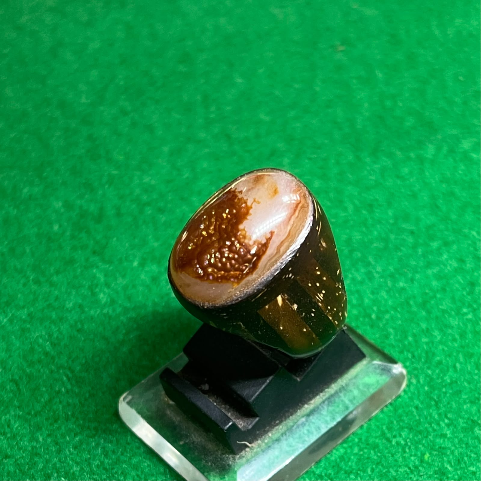 Batu Fire Agate Lawas Ring Batok Kelapa