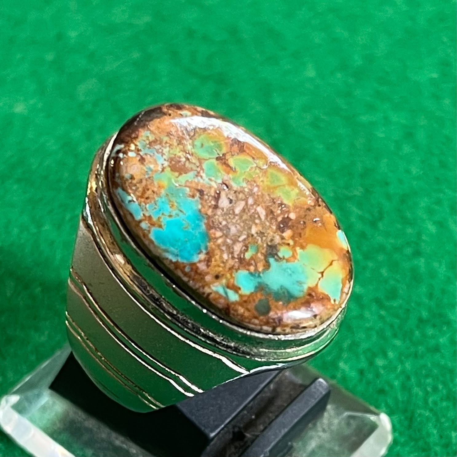 Batu Pirus Persia Serat Emas Lawasan
