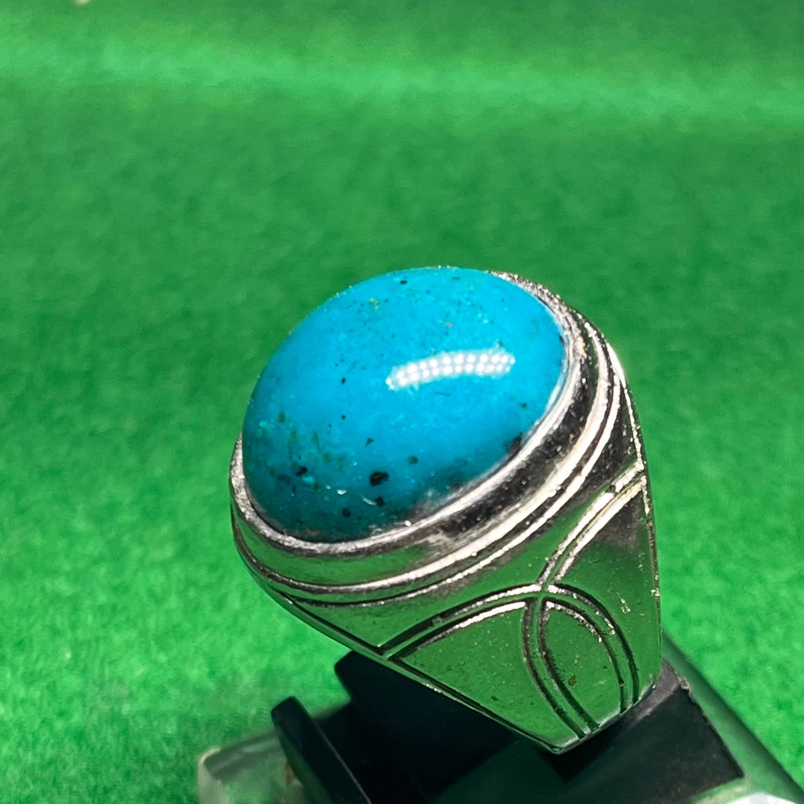Cincin Batu Bacan Natural Disenter Tembus