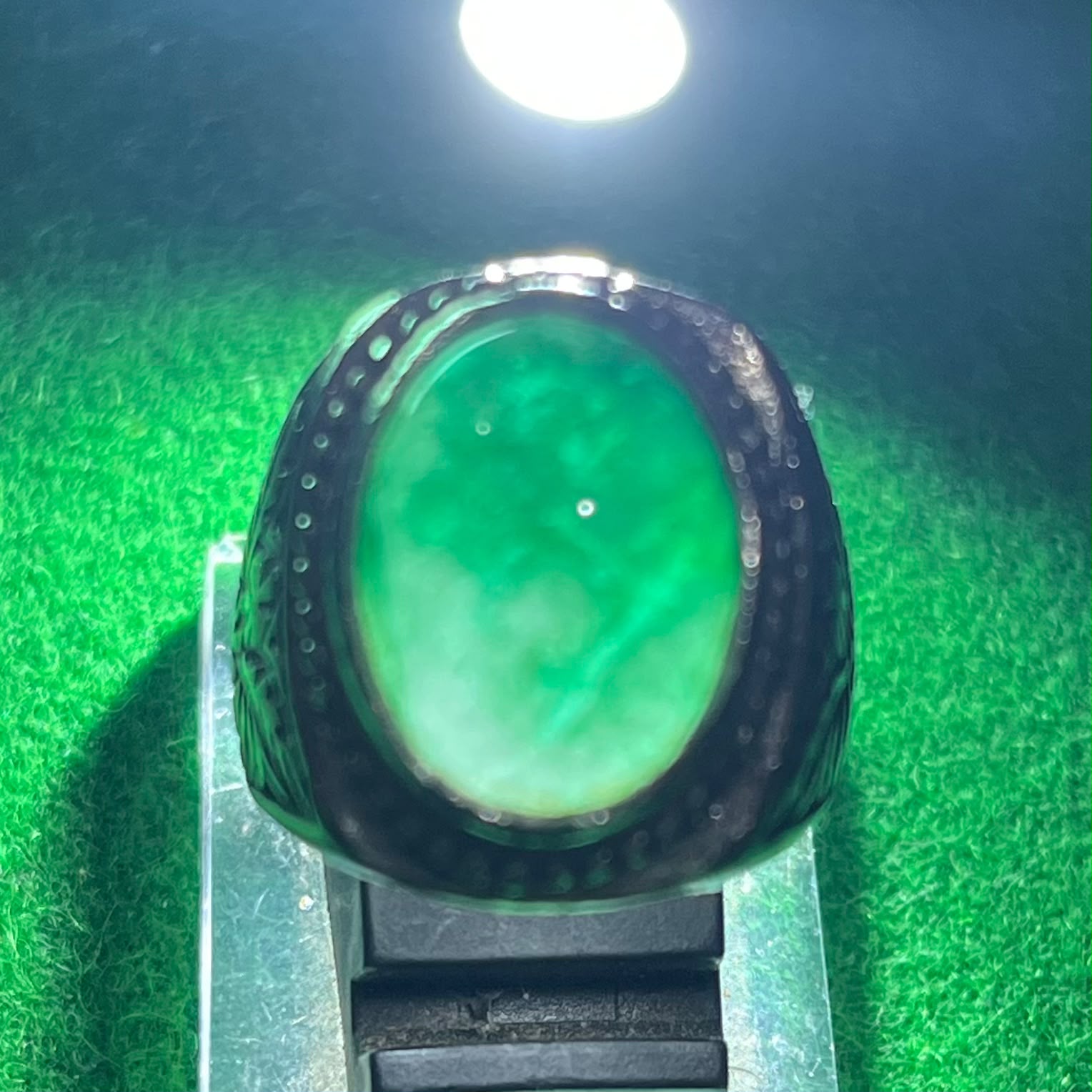 Cincin Batu Giok Green Aventurine