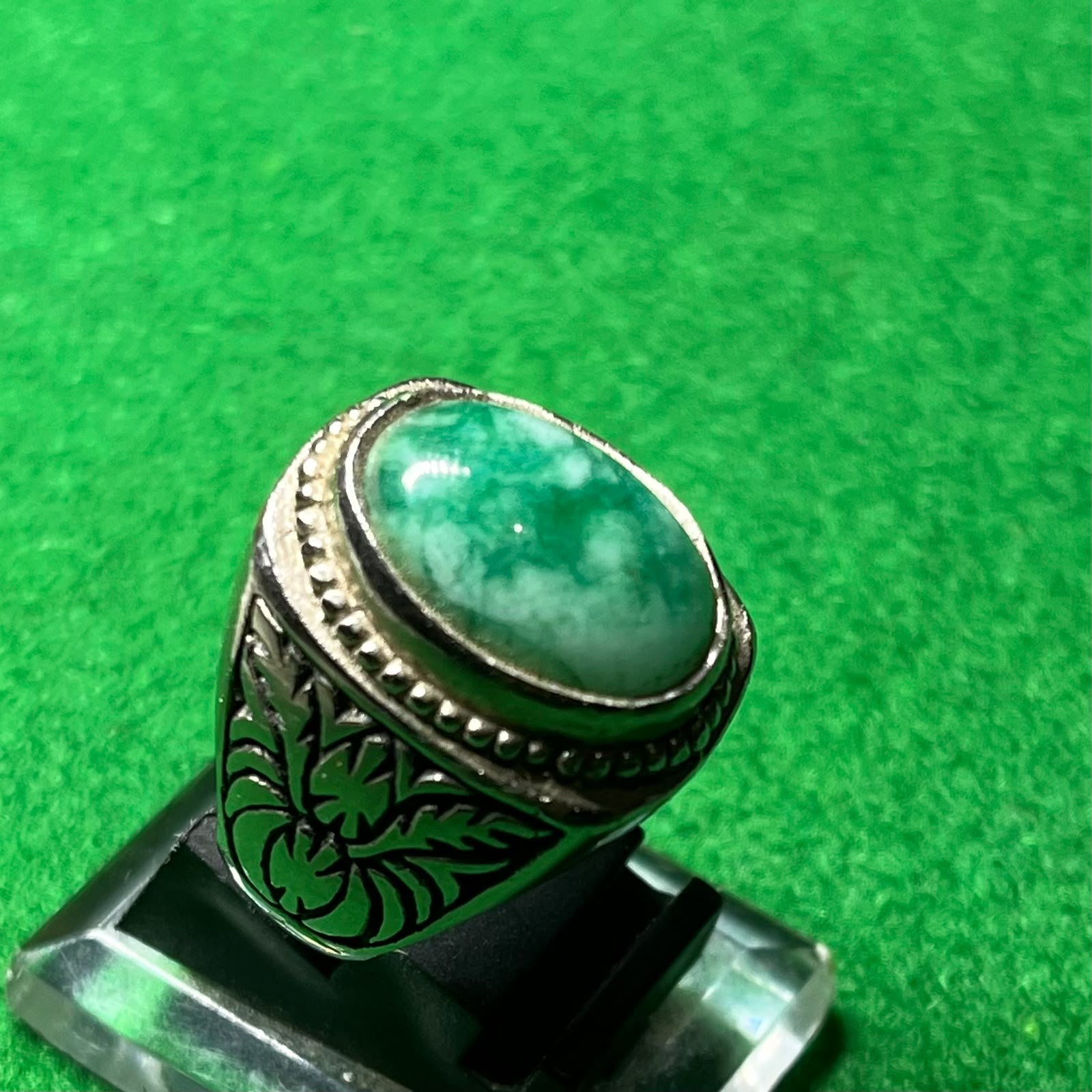 Cincin Batu Giok Green Aventurine