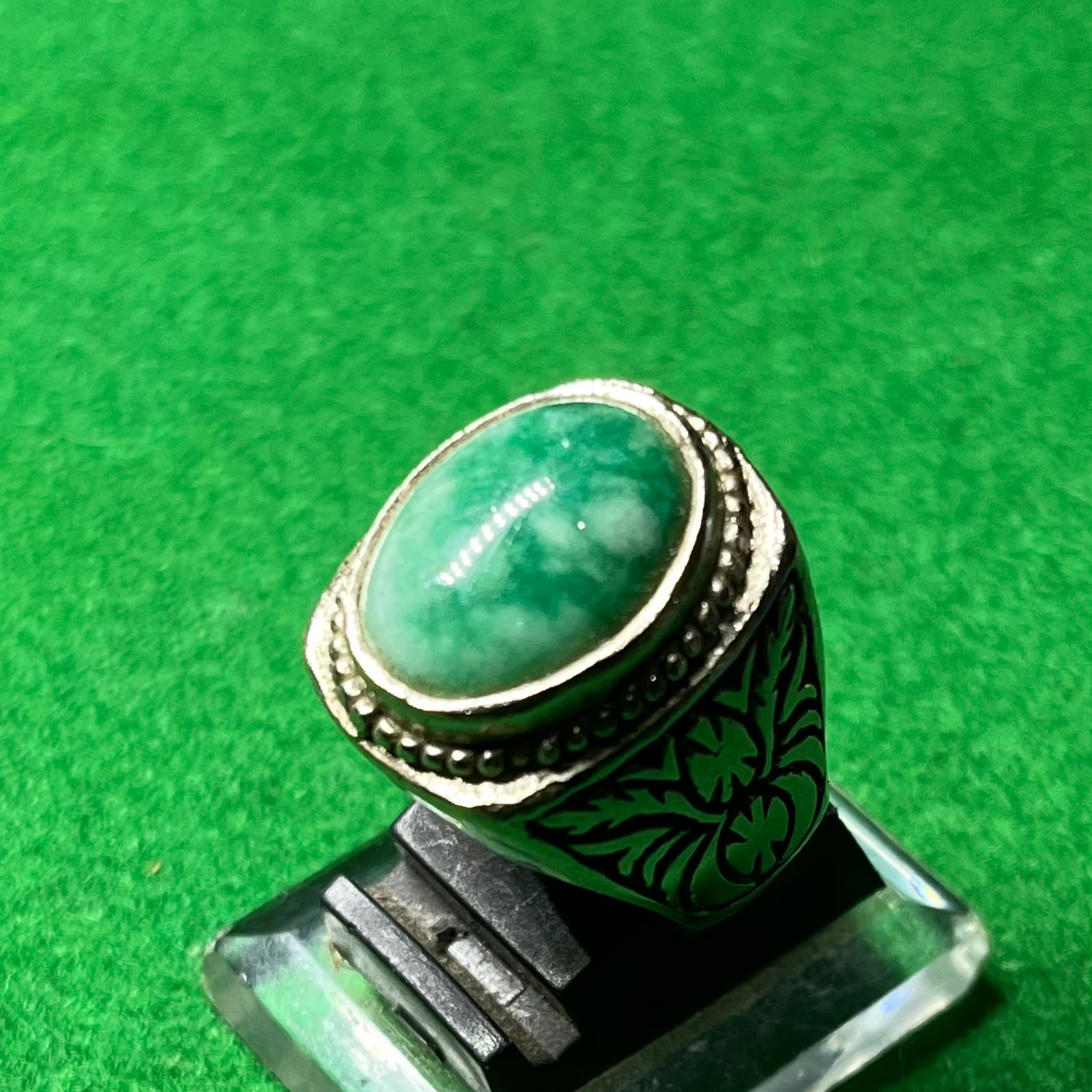 Cincin Batu Giok Green Aventurine
